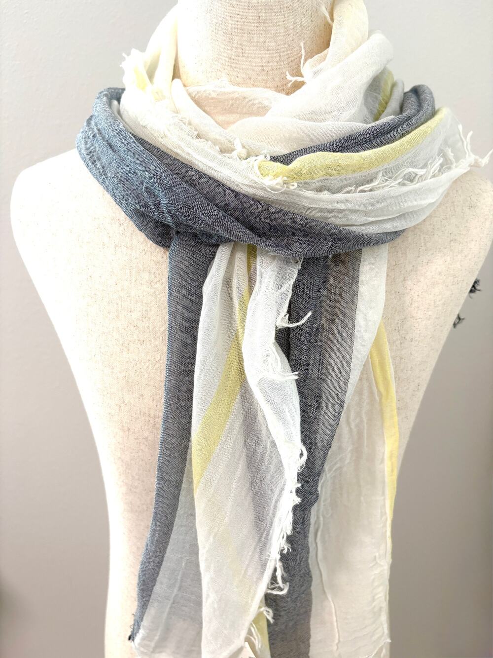 Jil Sander Striped Summer Scarf